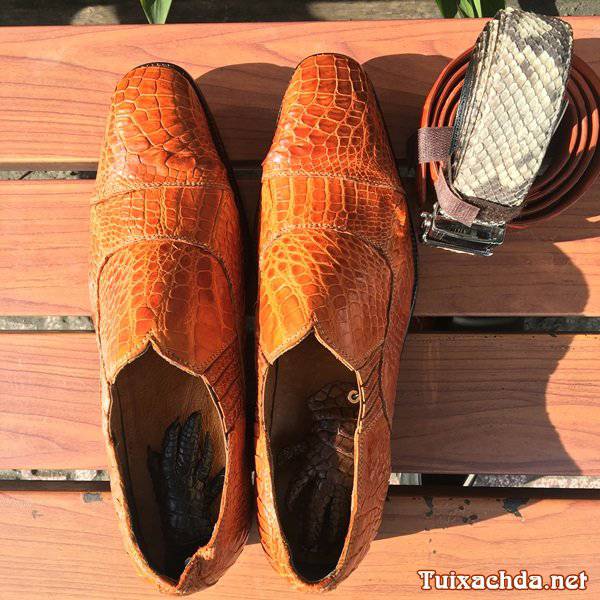 Giày da cá sấu nam giá rẻ tphcm GCS05