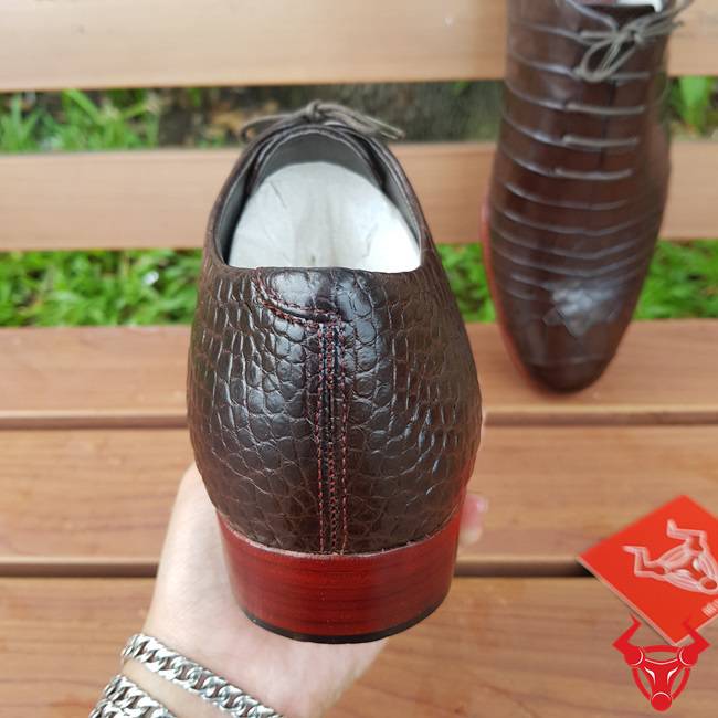 Giày Tây Cột Dây Da Cá Sấu GA0208
