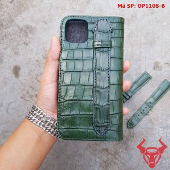 Bao Da Cá Sấu Iphone 11 Pro Max OP1108-B