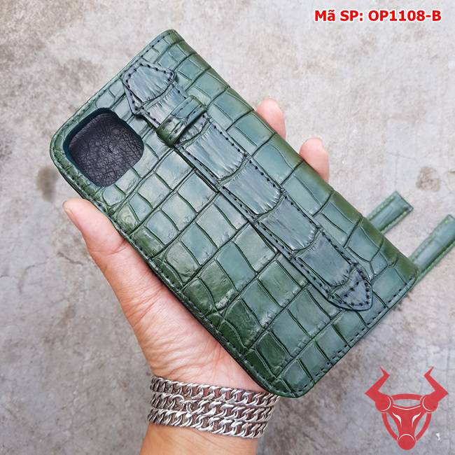 Bao Da Iphone 11 Pro Max Da Cá Sấu OP1108-B