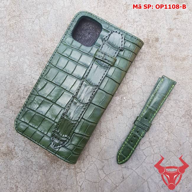 Bao Da Iphone 11 Pro Max Da Cá Sấu OP1108-B