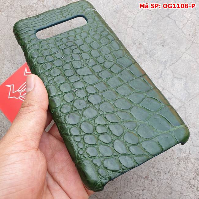 Ốp Lưng Samsung S10 Plus Da Cá Sấu Thật OG1108-P