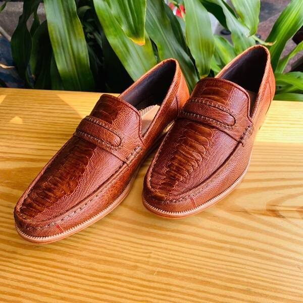 Giày lười nam da chân đà điểu GCD1 đẳng cấp và tinh tế.