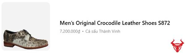 Giày da cá sấu cao cấp phân khúc 8 triệu da chọn lọc đóng thủ công tinh xảo