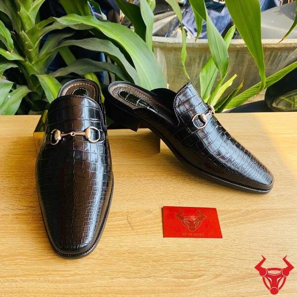 Giày sục da cá sấu thời trang nam