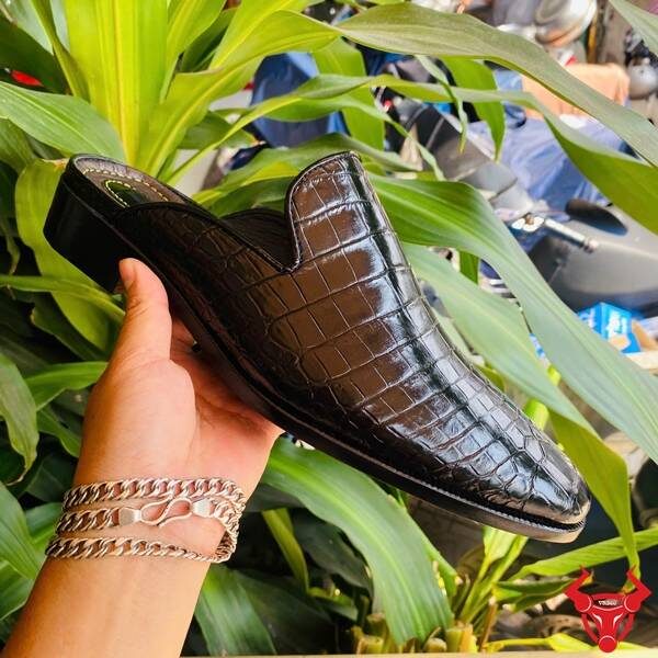 Giày sục da cá sấu cao cấp cho nam