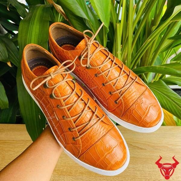 Giày sneaker da cá sấu cao cấp