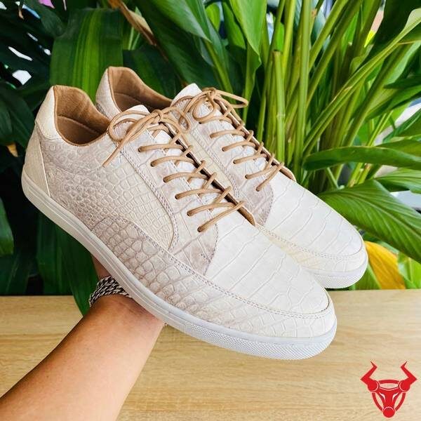 Giày Sneaker Da Cá Sấu Cao Cấp Khác Biệt Giày sneaker da cá sấu bền chắc