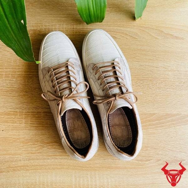 Giày Sneaker Cao Cấp Da Cá Sấu Trẻ Trung Giày sneaker da cá sấu phong cách khác biệt