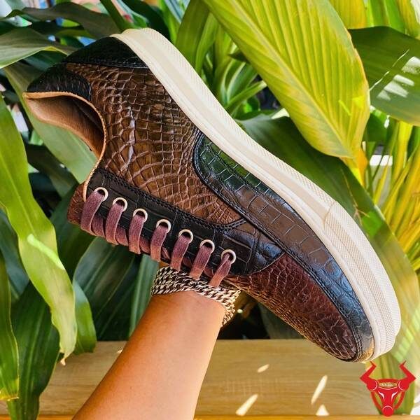 Giày sneaker da bụng cá sấu GCS30 cao cấp.