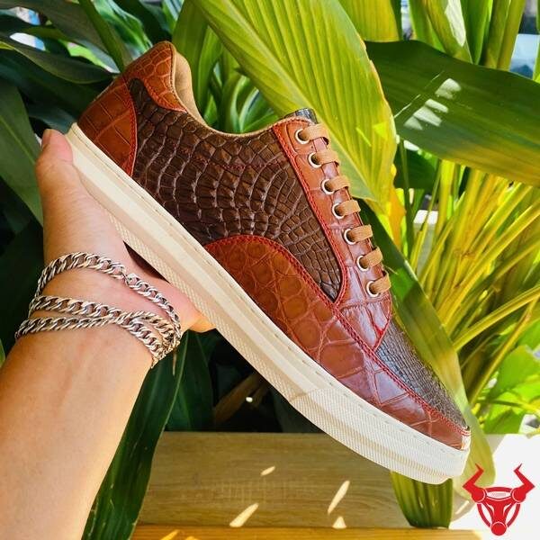 Giày thể thao da cá sấu cao cấp độc đáo