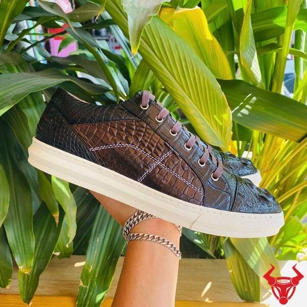 Giày sneaker da cá sấu gù GCS31 bền đẹp.