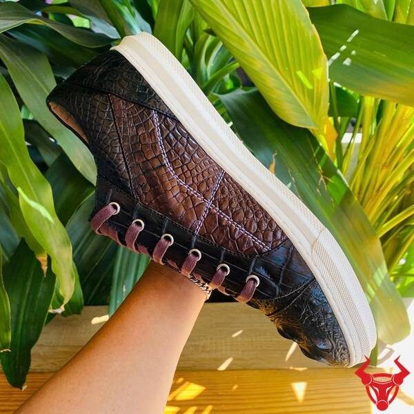 Giày sneaker da cá sấu gù GCS31 thời trang nam.