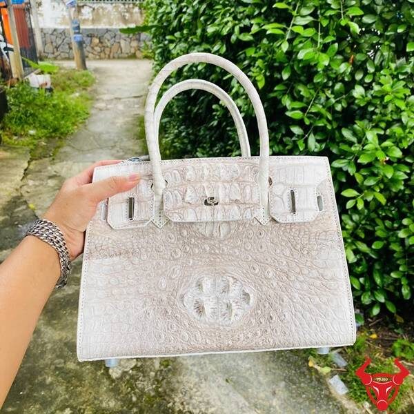 Túi xách nữ da cá sấu gù màu bạch tạng TCA4.
