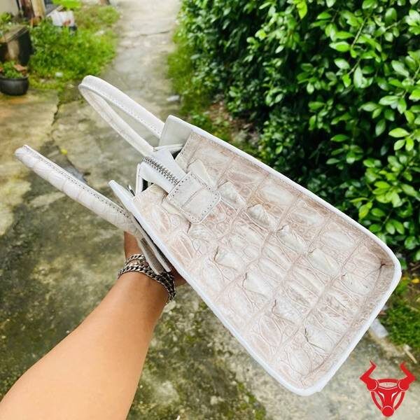 Túi da cá sấu gù bạch tạng TCA4 sang trọng.