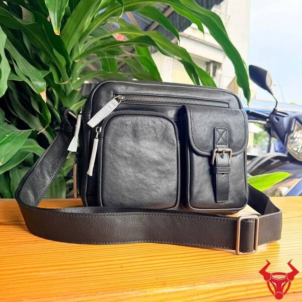 Túi đeo chéo da bò Veg nam bền đẹp