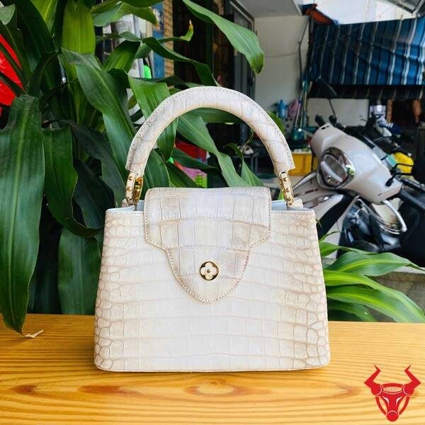 Túi xách nữ da cá sấu bạch tạng LV1 cao cấp.