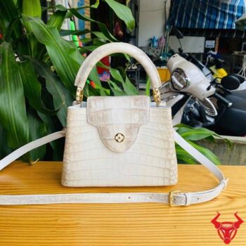 Túi Xách Nữ Da Cá Sấu Bạch Tạng Đầy Sang Trọng LV1