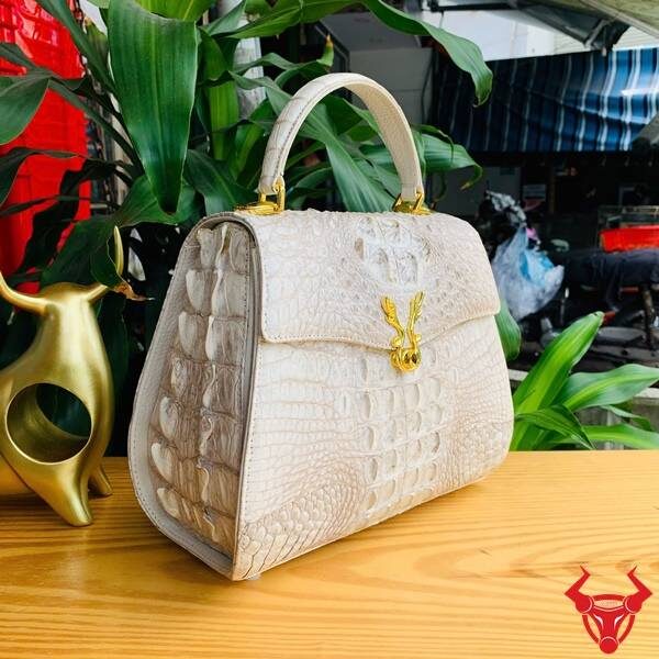 Túi Da Gù Cá Sấu Bạch Tạng Thời Trang Cao Cấp Túi xách nữ da gù cá sấu bạch tạng tiện lợi