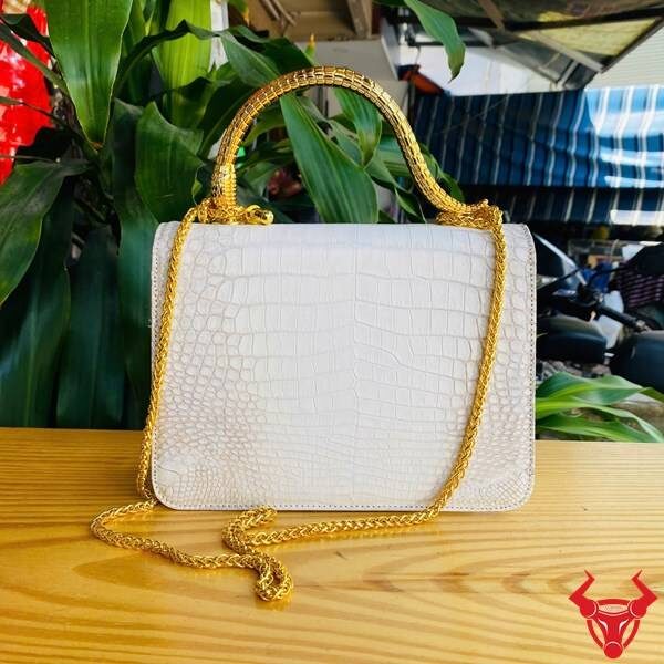 Túi Xách Nữ Da Cá Sấu Bạch Tạng Quai Xách Cao Cấp Túi xách nữ da cá sấu bạch tạng