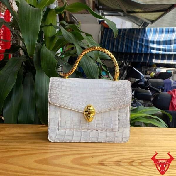 Túi Xách Nữ Da Cá Sấu Bạch Tạng HM-16 Cao Cấp Túi xách nữ da cá sấu bạch tạng cao cấp