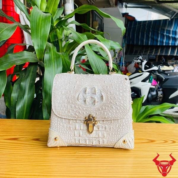 Túi xách nữ hoàng da cá sấu bạch tạng MS05 da gù