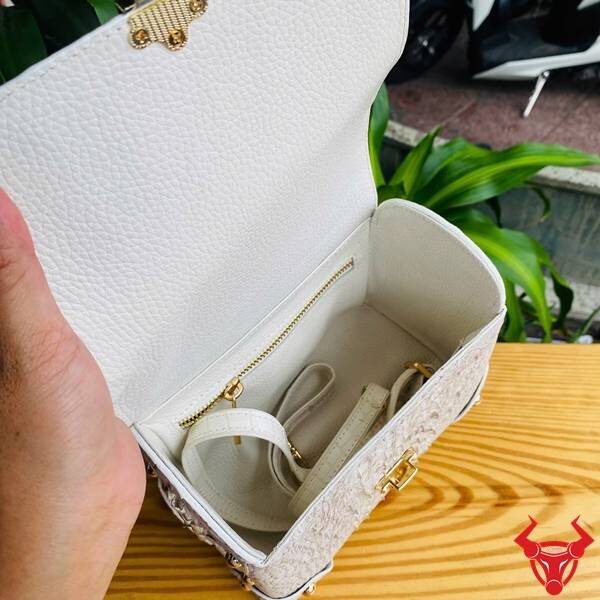 Túi xách nữ hoàng da cá sấu bạch tạng MS05