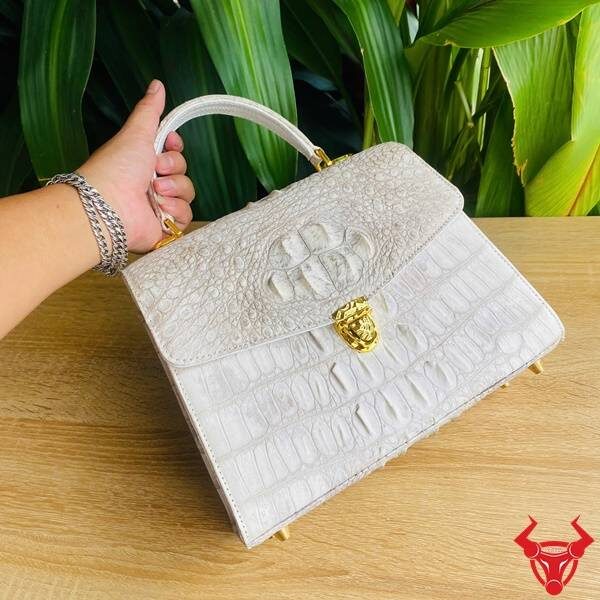 Túi xách nữ da cá sấu bạch tạng thời tran