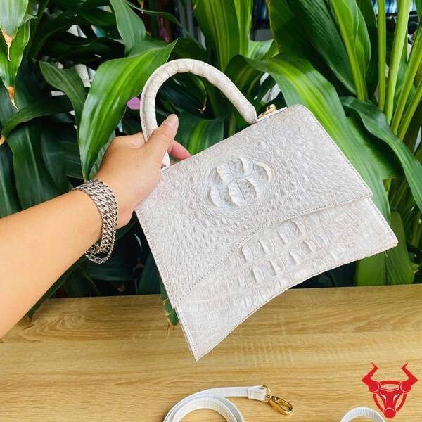 Túi da cá sấu bạch tạng TXBA4 phong cách quý phái.