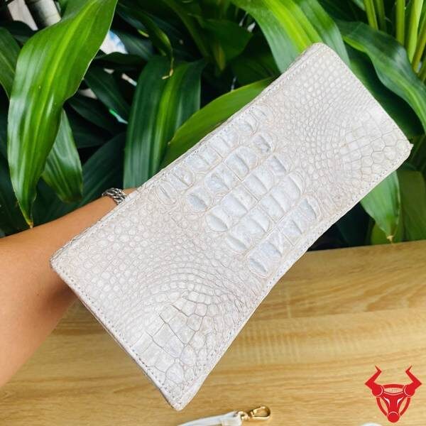 Túi xách đeo chéo da cá sấu bạch tạng TXBA4 thời trang.