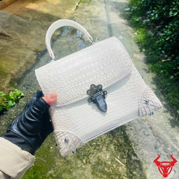 Túi xách nữ da cá sấu bạch tạng MS05 thanh lịch.