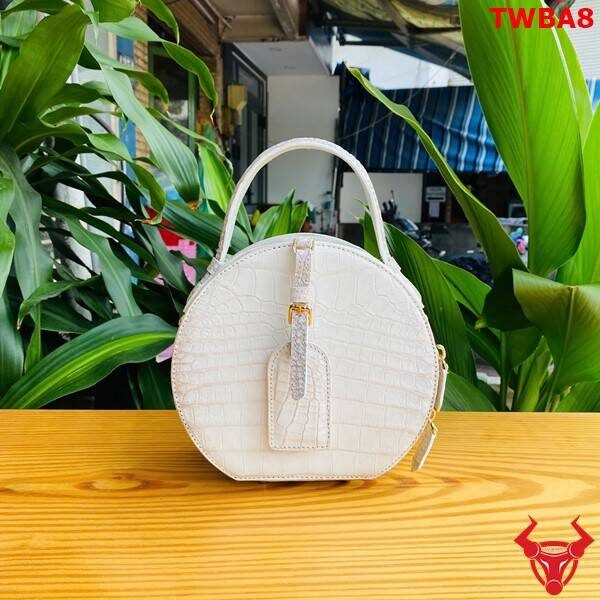 Túi xách tròn da cá sấu TWBA8 cao cấp.