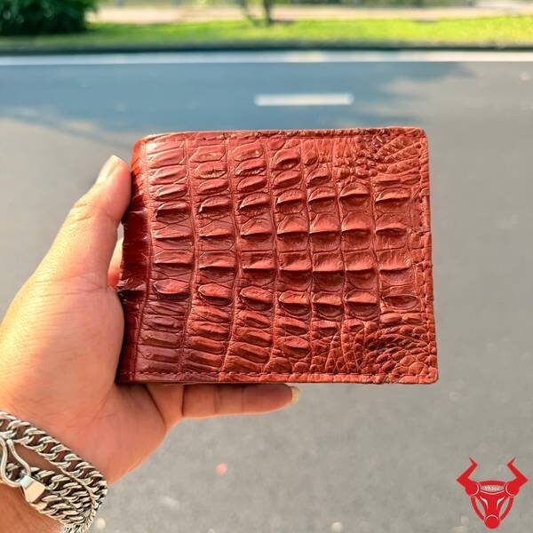 Ví da cá sấu thật kiểu gai lưng VBA1