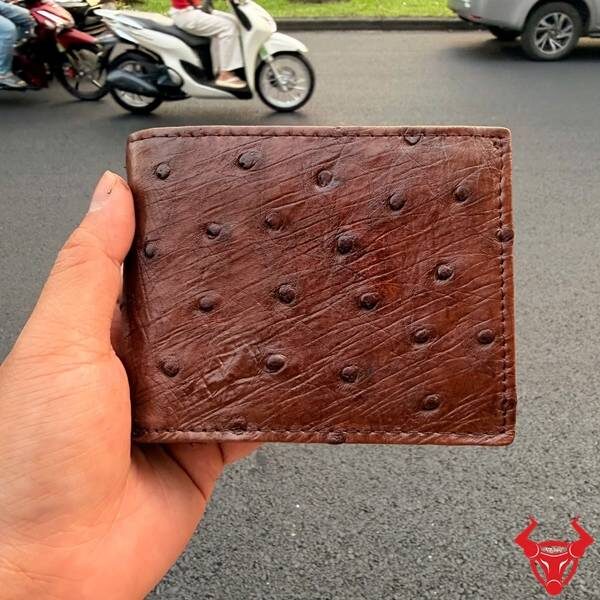 Ví Da Đà Điểu 2 Mặt VCD3 Chính Hãng Ví ngang da bụng đà điểu 2 mặt VCD3.