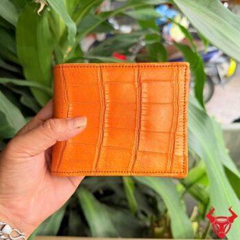 Ví Nam Da Bụng Cá Sấu Thái Lan VBA8-TL Màu Cam