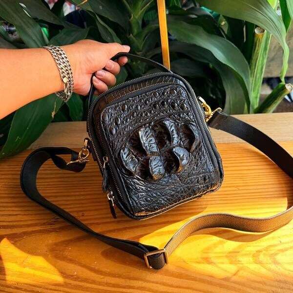 Túi da cá sấu gù siêu to dành cho nam giới