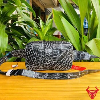 Túi Đeo Bụng Da Cá Sấu TTL06 Màu Đen Trắng