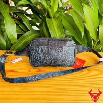 Túi Đeo Bụng Da Cá Sấu TTL06 Màu Xanh Navy