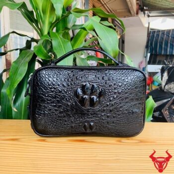 Túi Clutch Golf Xách Tay Da Gù Cá Sấu CJA4 Màu Đen