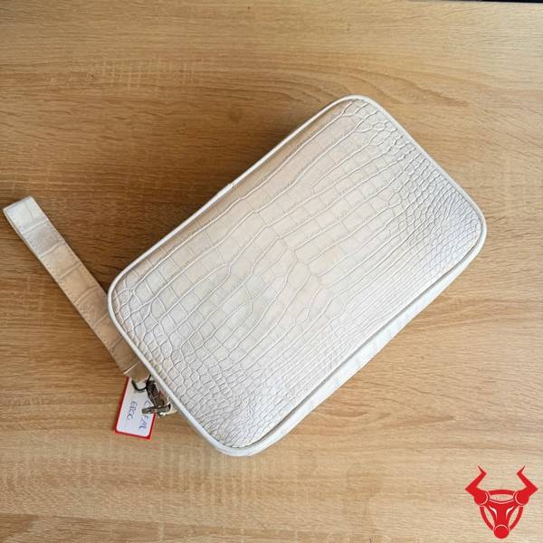 Túi clutch da bụng cá sấu CBFA8 phong cách thời thượng.
