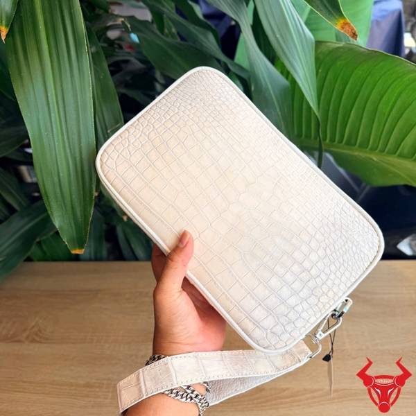 Túi clutch nam da bụng cá sấu CBFA8 dành cho người thành đạt.